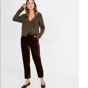 Madewell Velvet Tapered Pants